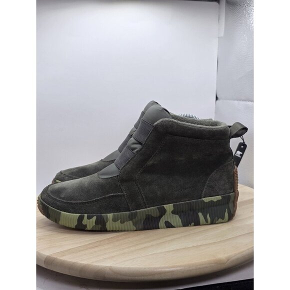 SOREL Out N About Plus Womens Size 8 M Alpine Tundra Camo Waterproof Mid Boots - Picture 1 of 9